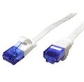UTP patchkabel kat. 6a, plochý, 0,5m, bílý