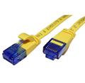 UTP patchkabel kat. 6a, plochý, 1,5m, žlutý
