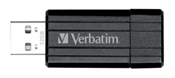 VERBATIM 32GB USB Flash 2.0 PIN STRIPE černý P-blist