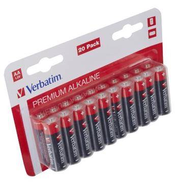 Verbatim Alkaline AA R6A, 1.5V, tužka (20pack)