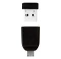 VERBATIM Flash Disk 32GB Store 'n' Stay NANO + micro USB OTG adaptér, USB 2.0, černá