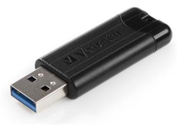 VERBATIM Flash Disk 64GB Store 'n' Go PinStripe USB 3.0, černá