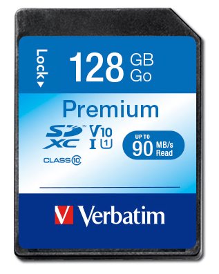 VERBATIM Premium SDXC 128GB UHS-I V10 U1